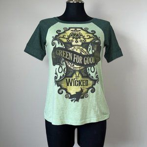 Wicked musical green for good raglan tee